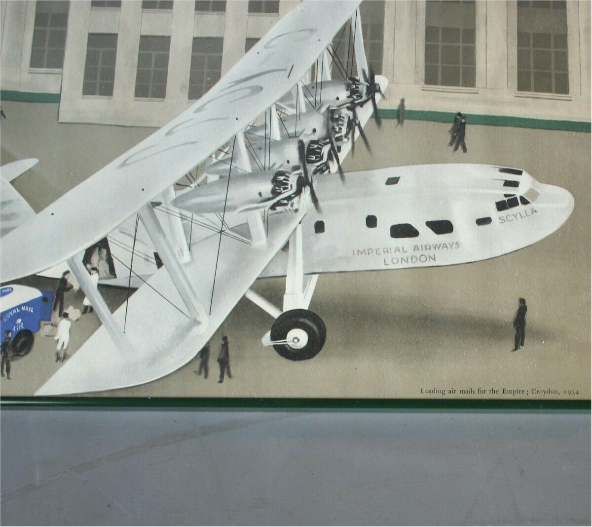 Loading Mails For The Empire Croydon 1934 Lithograph photo furniture