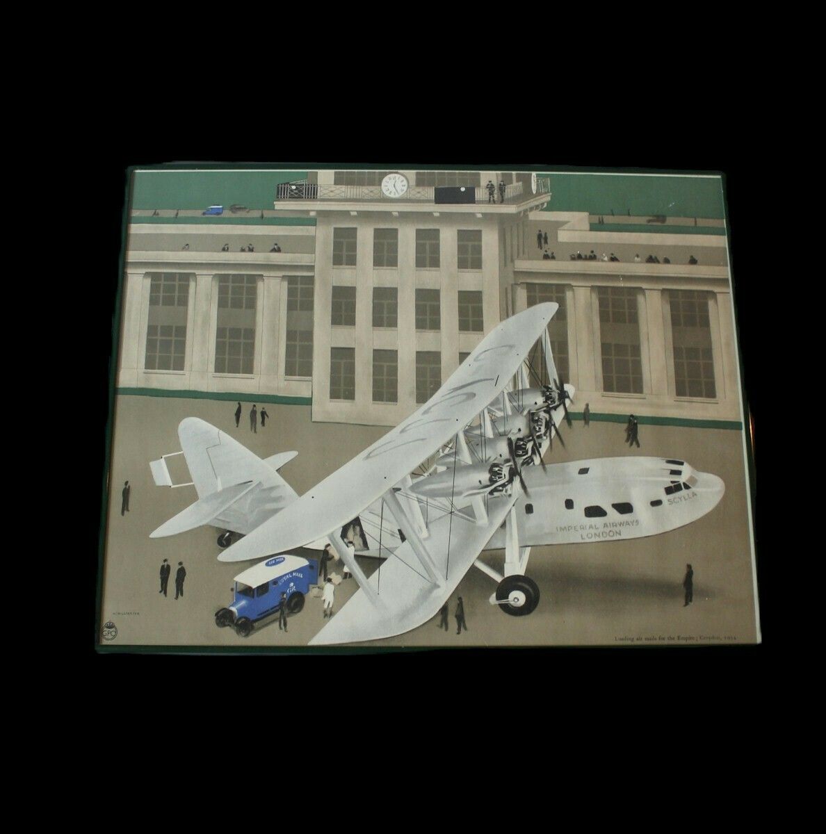 Loading Mails For The Empire Croydon 1934 Lithograph