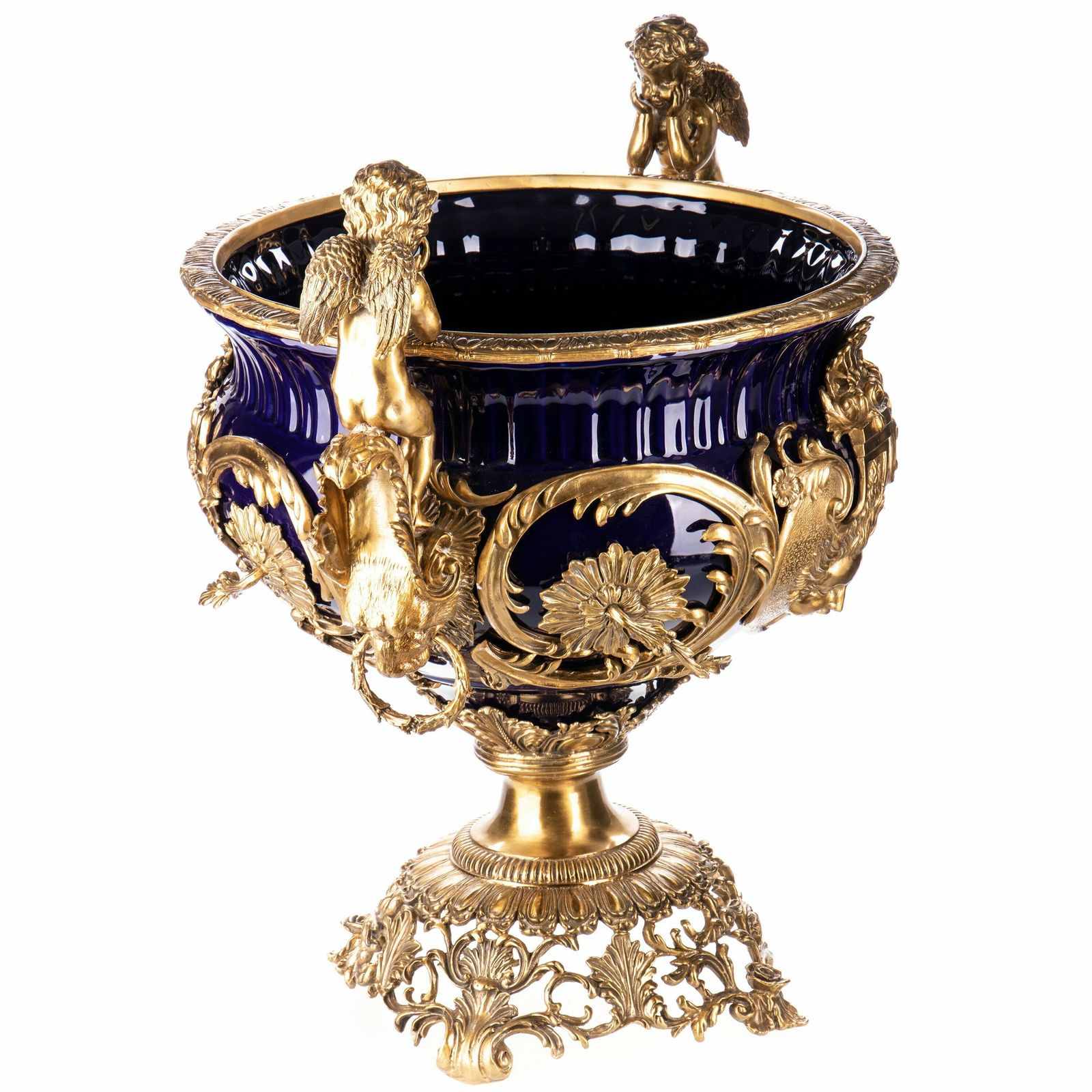 Large Vase, Amazing Porcelain Vase With Bronze Base, Exclusive Wedding Gift, Wedding Hall Decor photo furniture