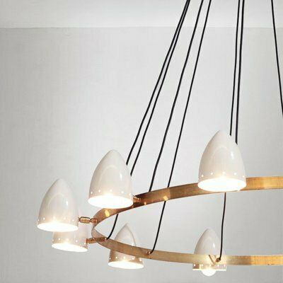 Mid Century Italian Brass Chandelier, 1960s photo buy