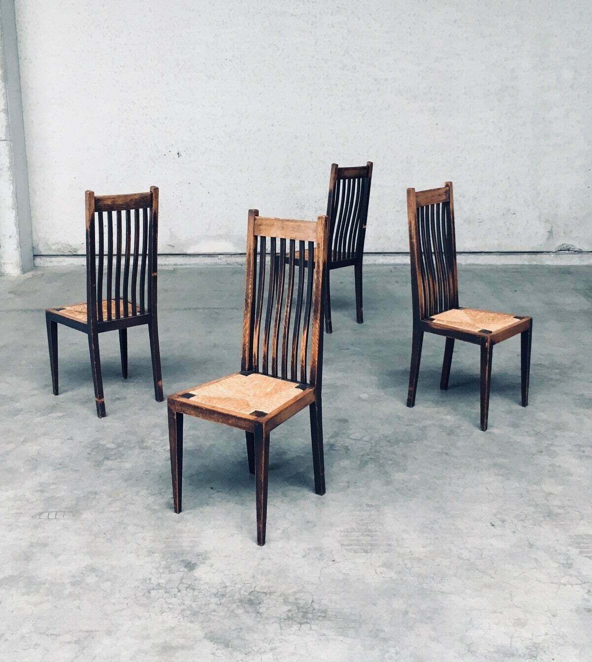 Stoelen In De Stijl Van Het Vroeg 20e Eeuwse Nederlandse Modernisme, Ontworpen Door Een Architect photo for sale