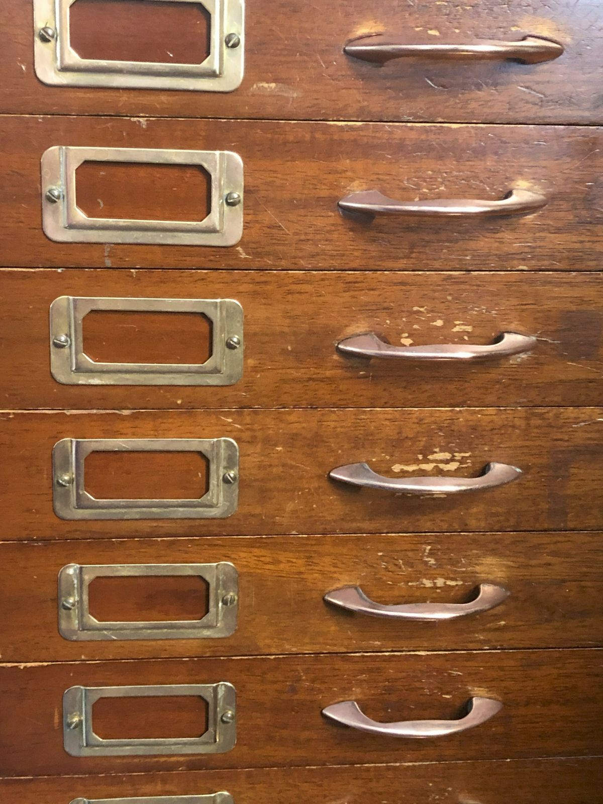 Mid 20th Century Wooden Set Of Bank Drawers photo for sale