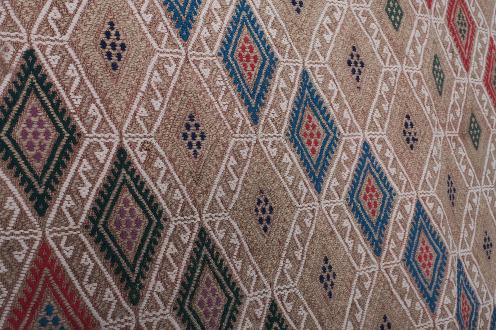 Vintage Embroided Jajim Kilim Rug 4'9'' X 6'9'' photo buy