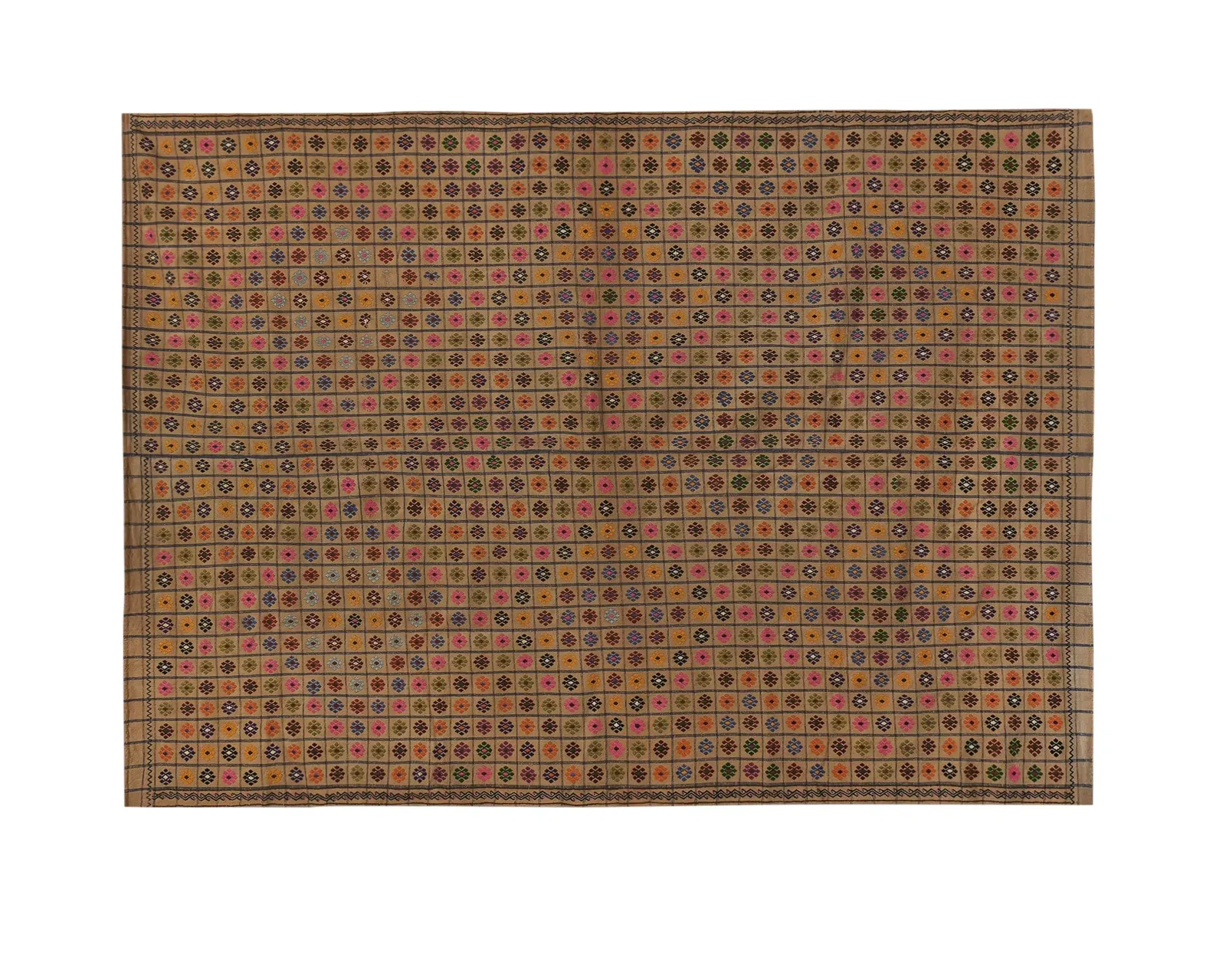 Hand Woven Geometric Turkish Oushak Kilim Wool Rug 7'5'' X 10'8'' photo furniture
