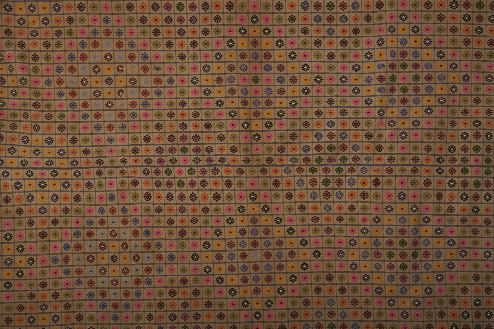 Hand Woven Geometric Turkish Oushak Kilim Wool Rug 7'5'' X 10'8'' photo vinterior