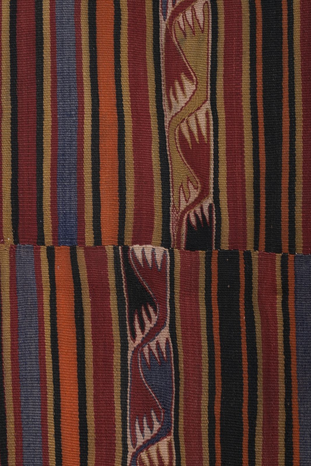1960s Oversize Bohemian Striped Wool Kilim Rug 9' X 12'5" photo 1900.0