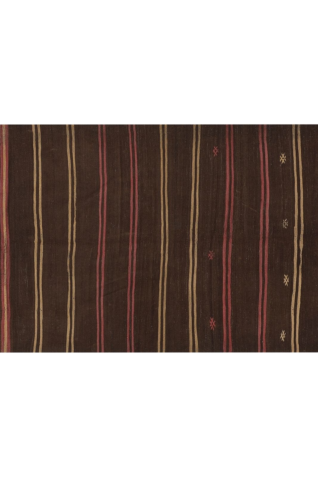 Turkish Stripe Goat Hair Kilim Rug 5'3" X 12'5" photo vinterior