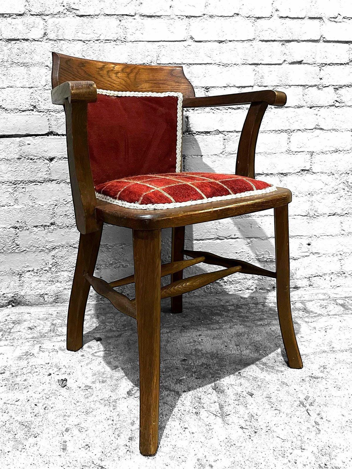 Antique Edwardian Oak Office Desk Chair C1910 photo buy