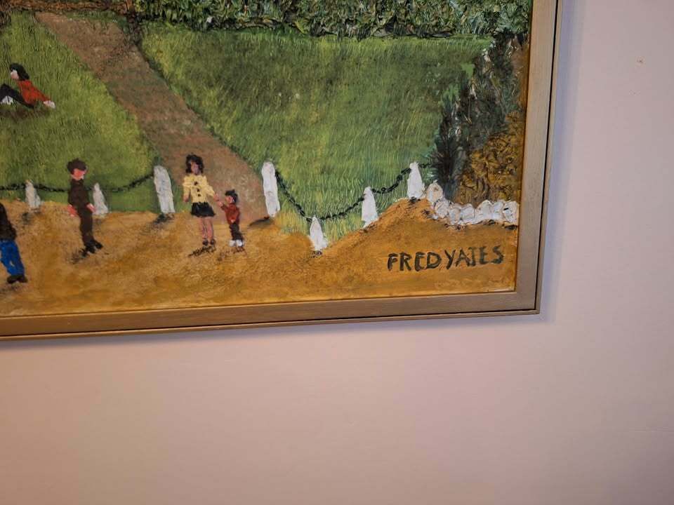 Fred Yates. Oil On Canvass. Signed. Large Picture 38in. X 49 1/2in. photo 4950.0