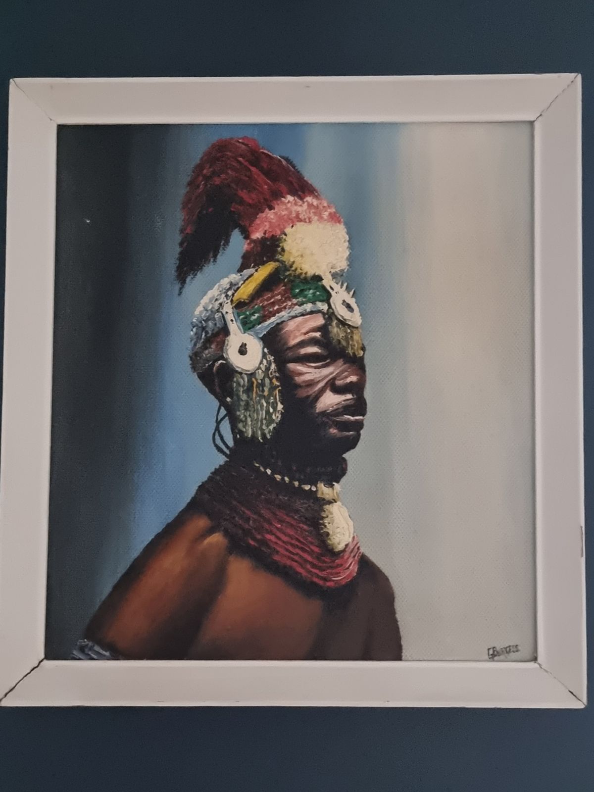 African Oil Tribal Art Masai photo furniture