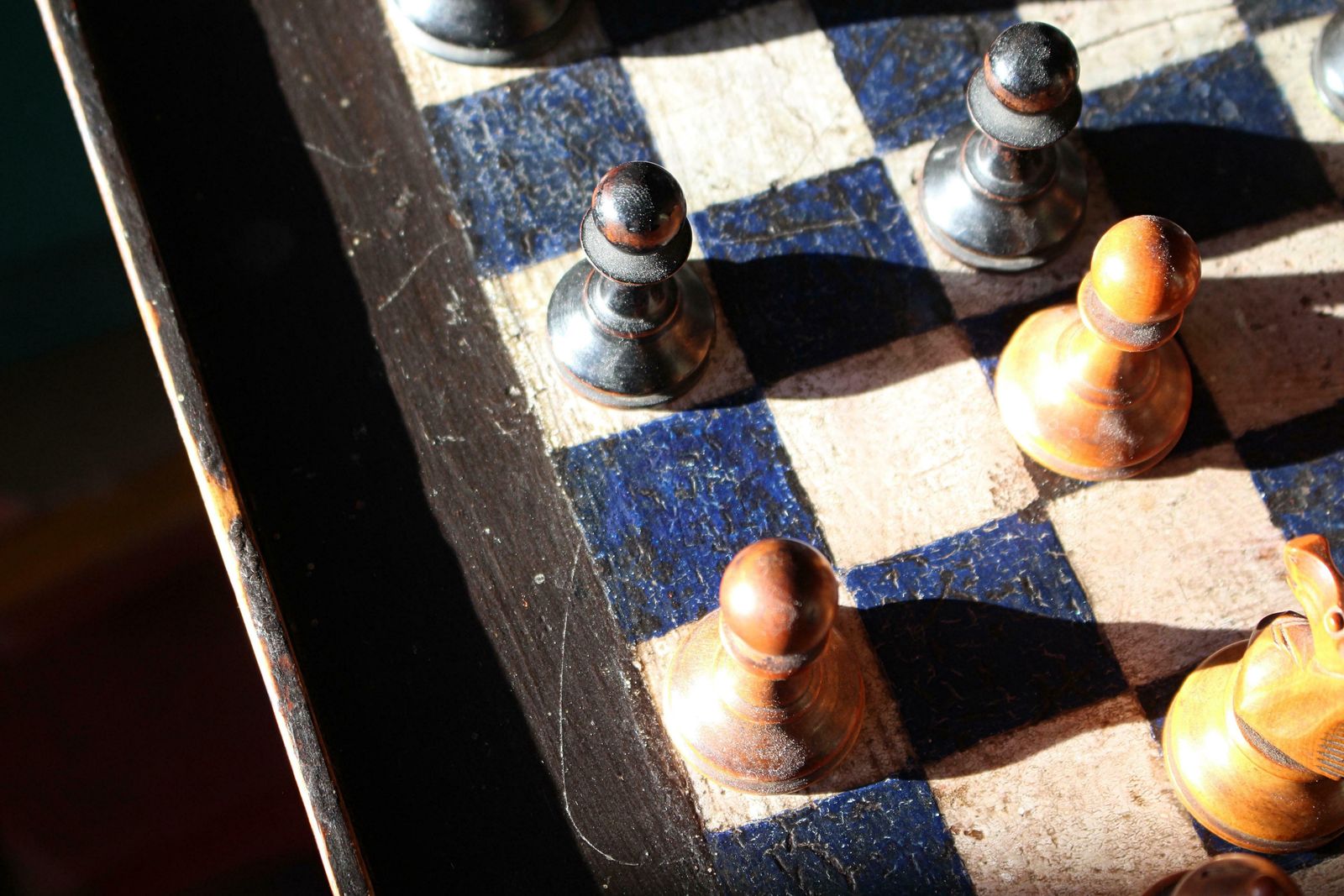 Late 18th George III Provincial Folk Art Painted Oak Games Chess Side Table photo Furniture