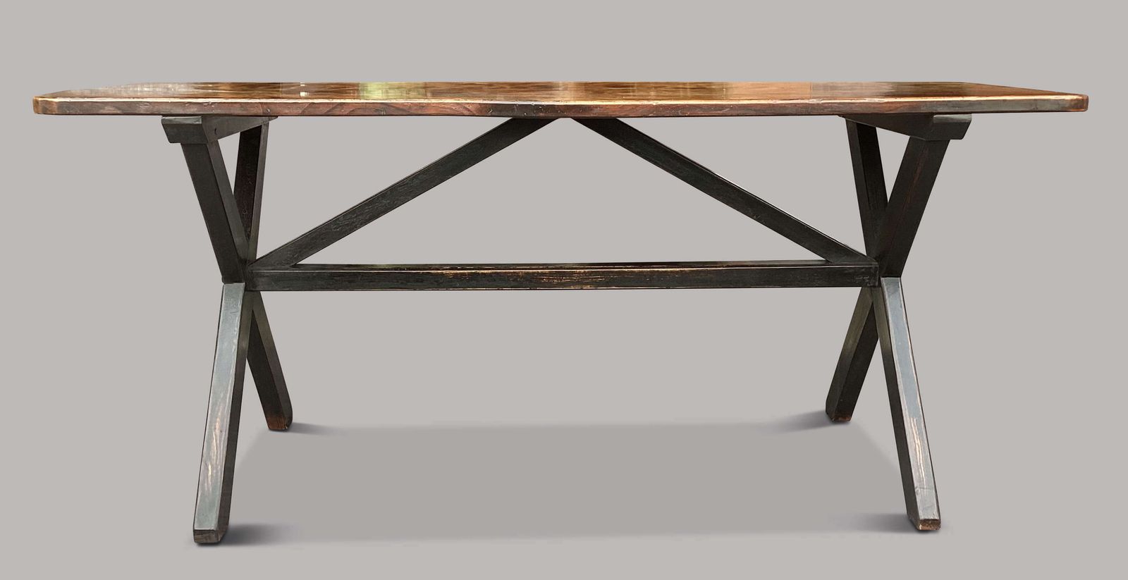 Outstanding Georgian Large Elm Tavern Table; Superb Colour And Patina photo vintage