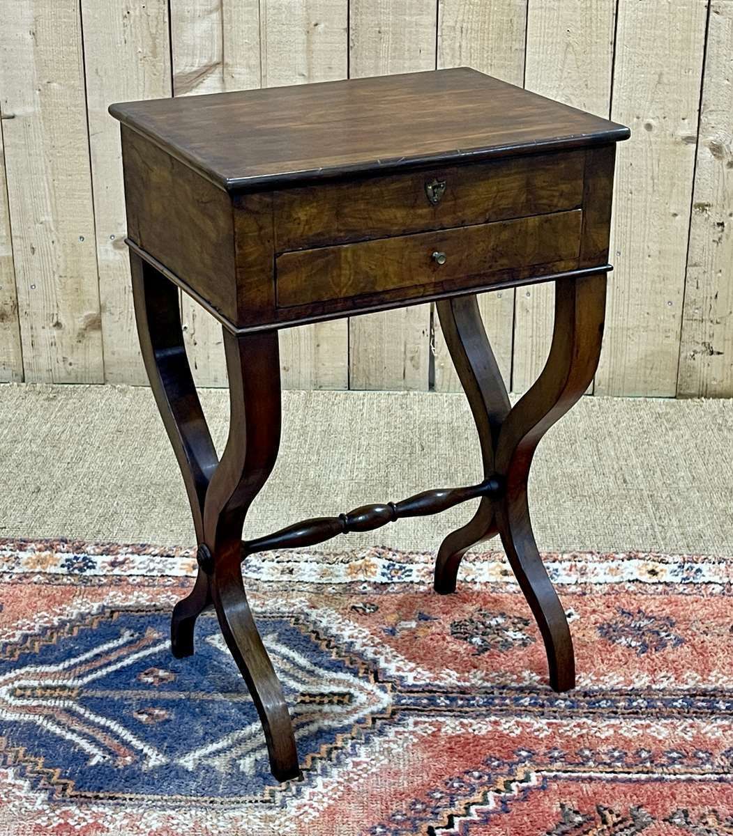 Walnut Sewing Furniture From The 19th Century