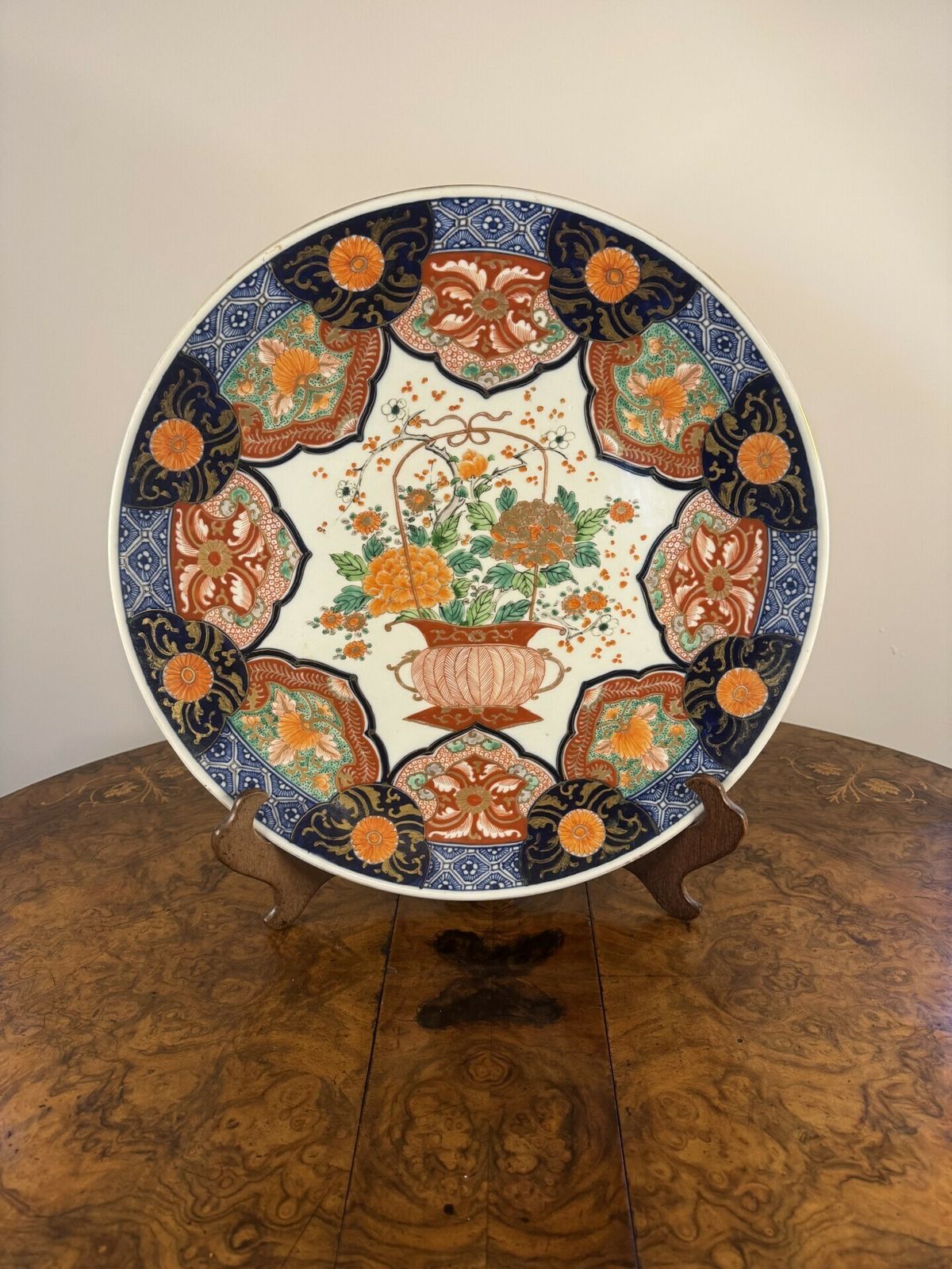 Unusual Quality Antique Japanese Imari Charger photo furniture
