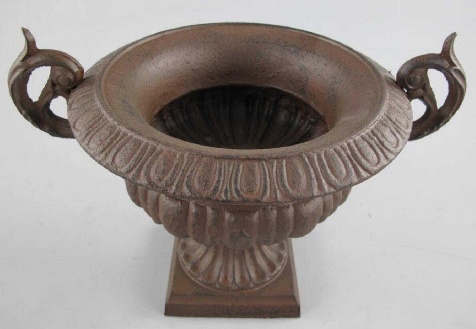 Baroque Garden Planter   Ornate Rust Flower Pot   Elegant Baroque Decor For Garden & Terrace   Perfect Gift Idea photo for sale