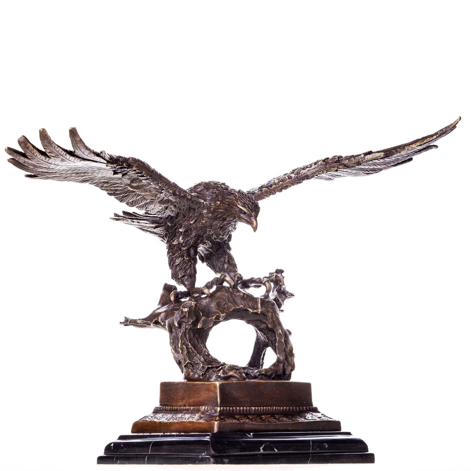 Bronze Eagle Sculpture   Majestic Animal Art Décor, Perfect Gift For Collectors And Wildlife Enthusiasts photo for sale