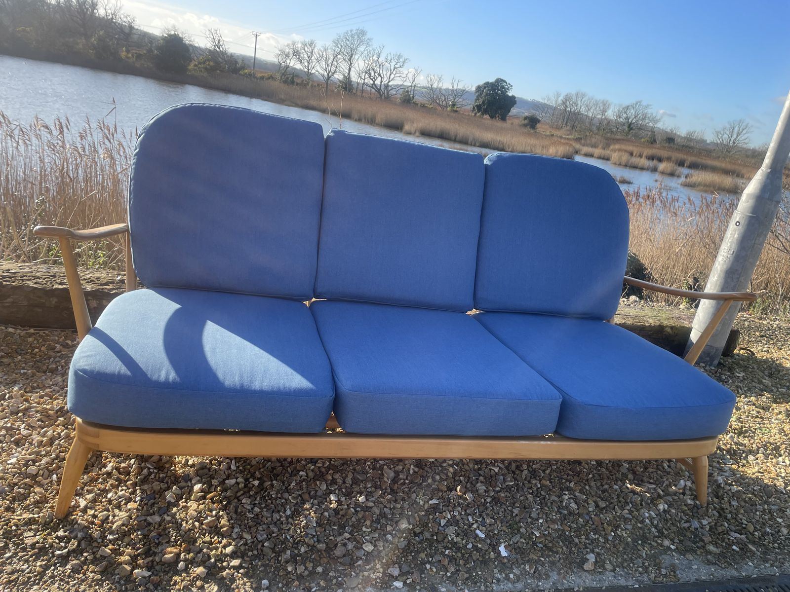 photo for sale Ercol 203 3 Seater Sofa In Blonde