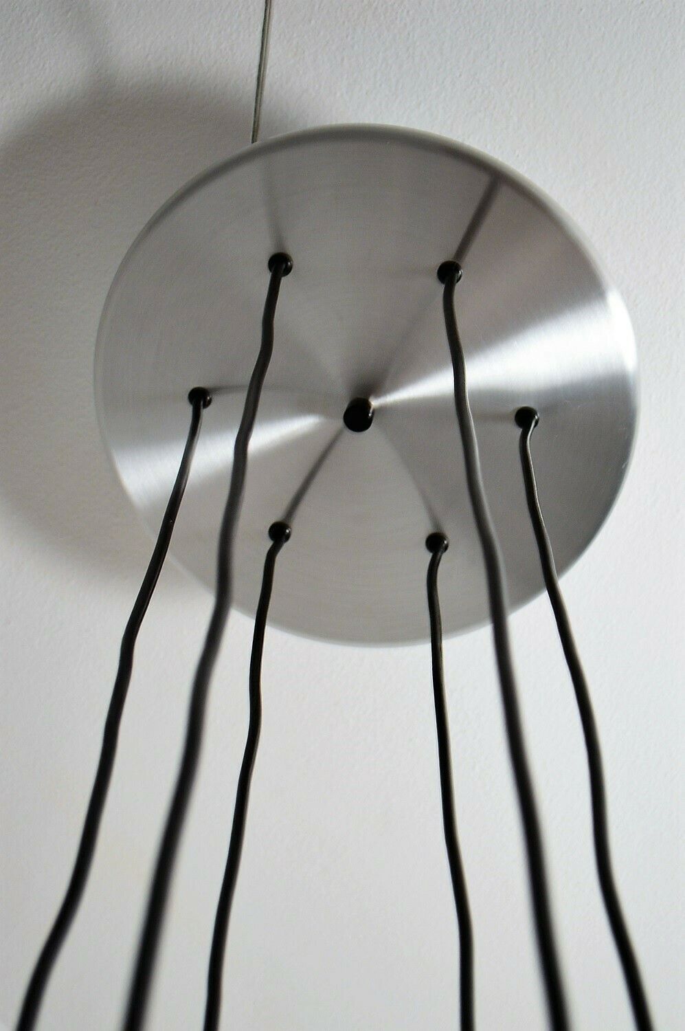 German Bubble Ice Glass And Chrome Cascade Chandelier Or Pendant Lamp By Doria, 1980 photo vintage