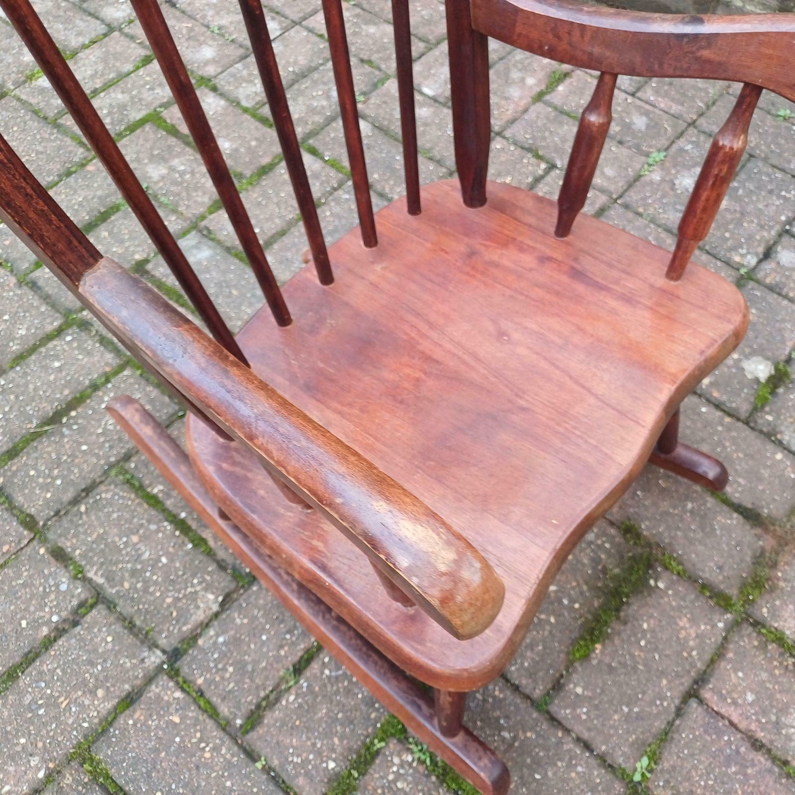 Vintage 70s Or 80s Child Rocking Chair Nursery Decoration photo vintage