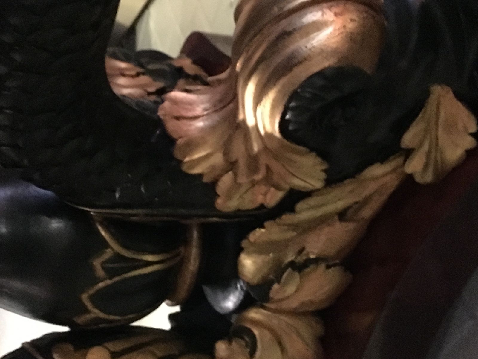 photo for sale Mahogany And Carved Giltwood Center Table. Signed Top By Fratelli Blasi, 1827