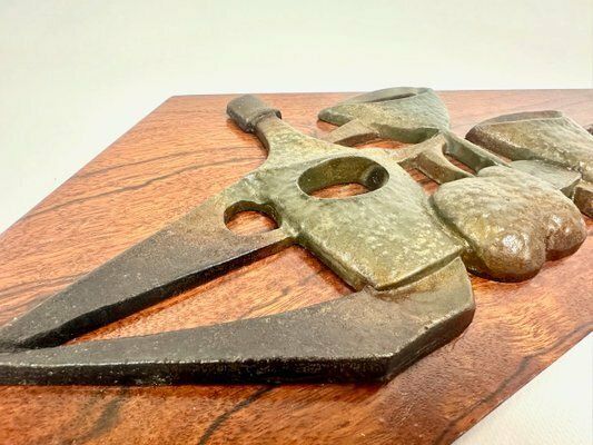 Mid Century Czech Wall Relief In Aluminium, 1950s photo furniture