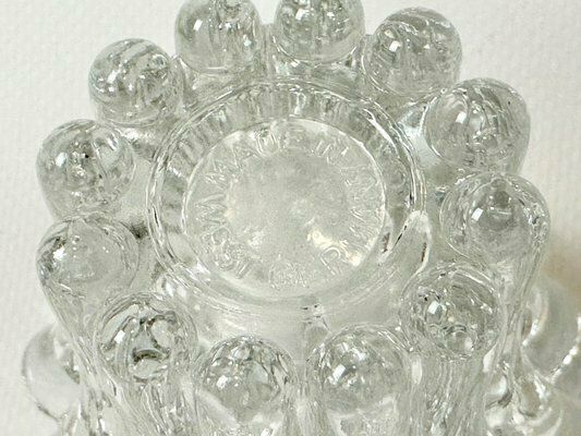 Crystal Bubble Glass Candleholders From San Marco, West Germany, 1970s, Set Of 9 photo vintage