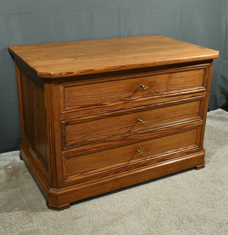 Small Pitch Pine Chest Of Drawers – 1930 photo furniture