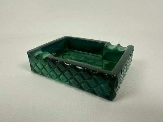 Bohemian Malachite Ashtray From Jablonec Glassworks, 1960s photo for sale