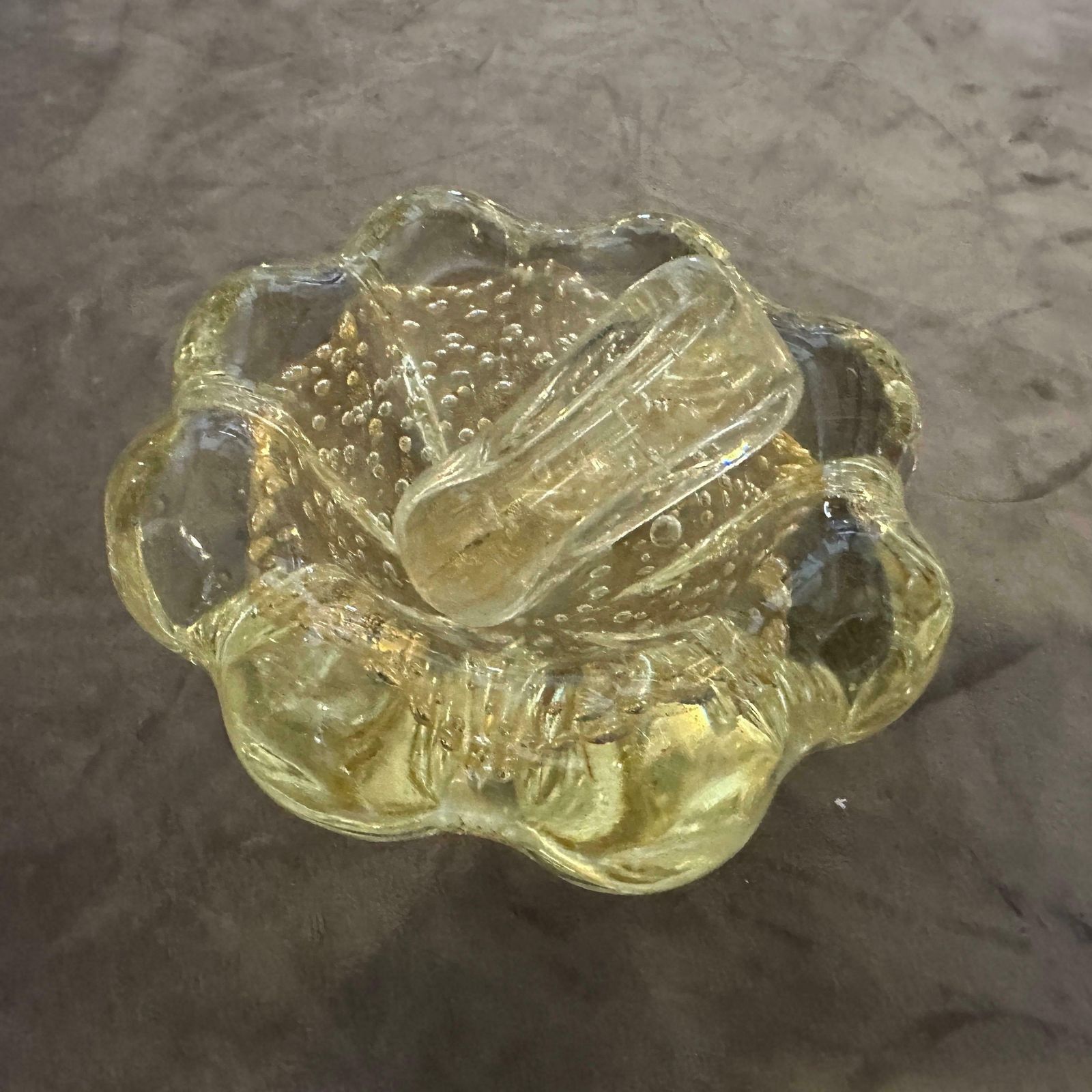 Home Decor 1960s Mid Century Modern Bullicante Murano Glass Ashtray By Barovier photo