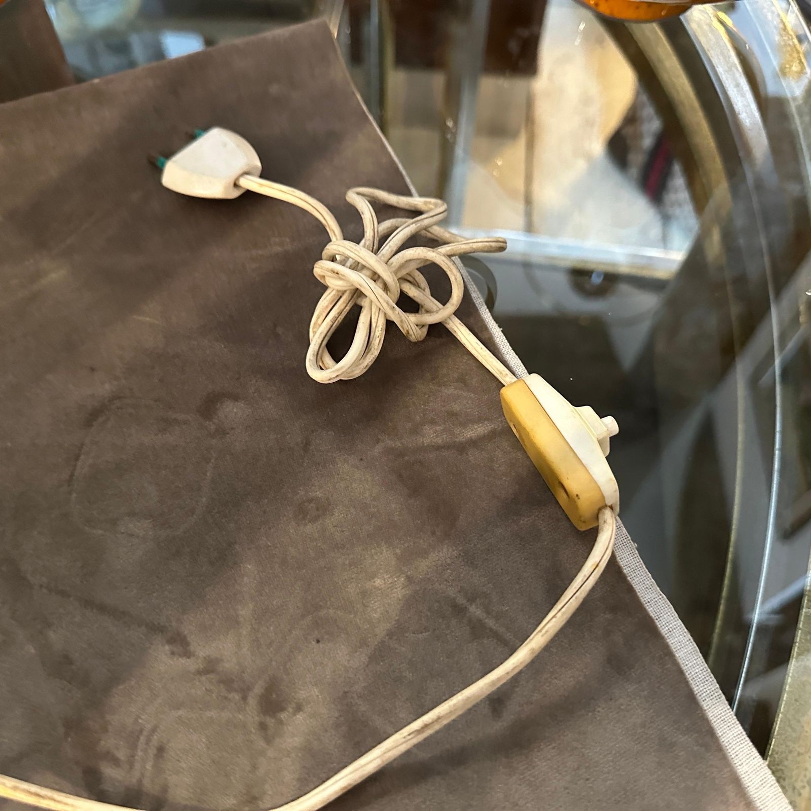 1970s Gio Ponti Style Mid Century Modern Gilded Metal Italian Table Lamp photo 950.0