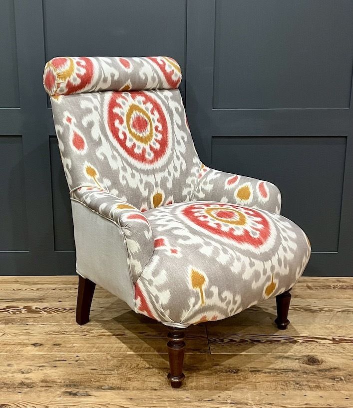 An Early 20th Century French Roll Top Bedroom Chair photo for sale