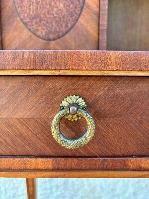 Early 20th Century French Walnut Venner Desk, 1940s photo for sale