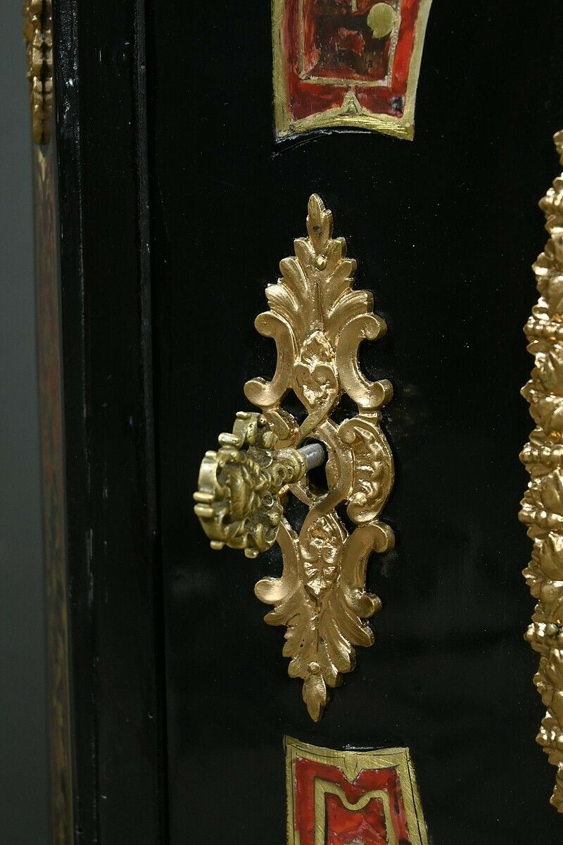 Furniture “Boulle” Marquetry Entryway Cabinet, Napoleon III Period – Mid 19th Century photo