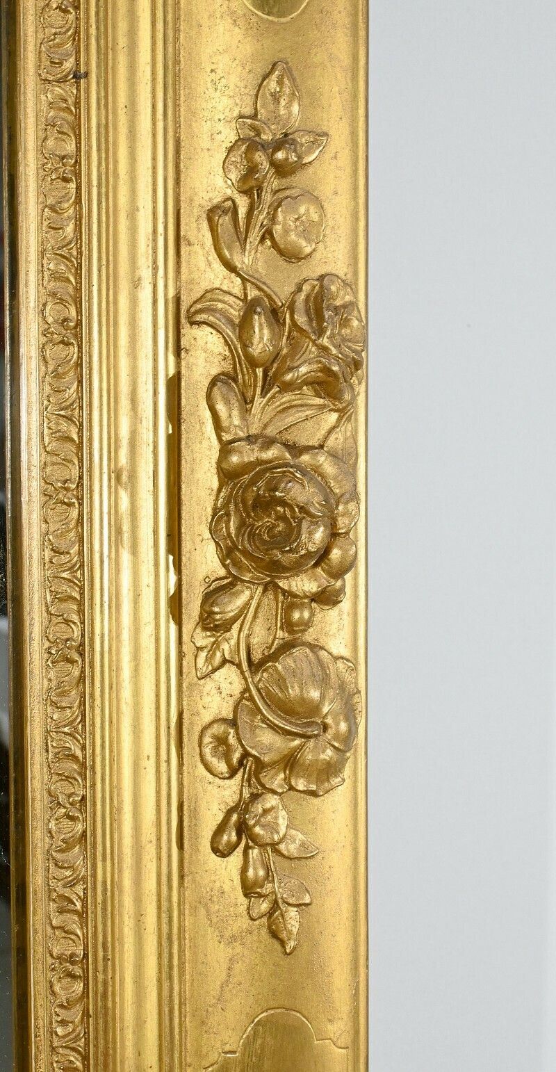 2430.0 Important Gilded Wooden Mirror, Louis XV Style – 1st Part Of The 19th Century photo