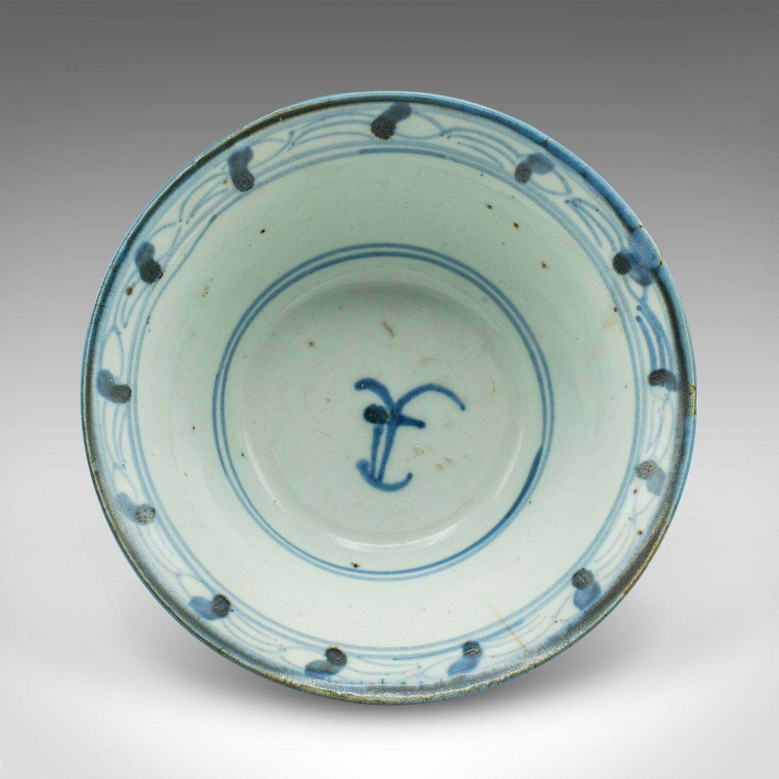 Antique Personal Tea Set, Chinese, Qing Dynasty, Ceramic, Bowl, Saucer, Georgian photo 1295.0