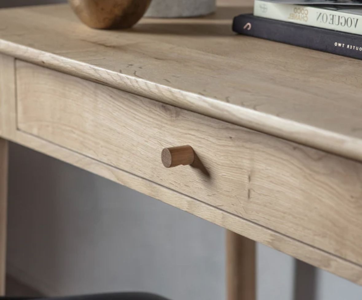 Solid Oak Mid Century Drawer Dressing Table photo for sale