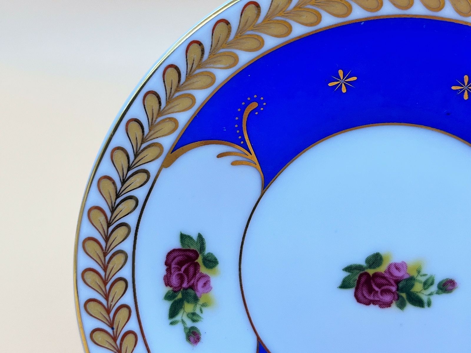 Lg Limoges Porcelain Blue Chocolate Cup, Saucer And Lid. photo furniture