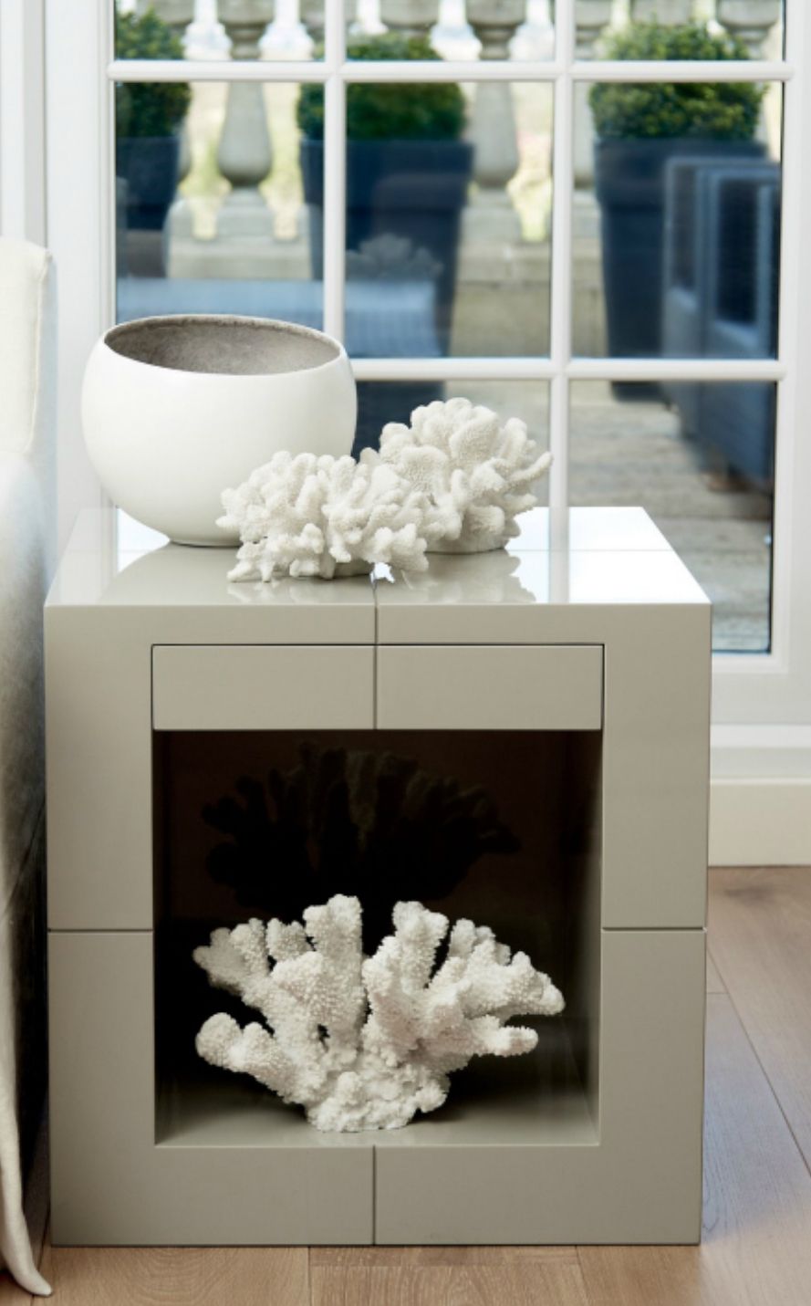 Kelly Hoppen Cube Side Tables Grey photo Furniture