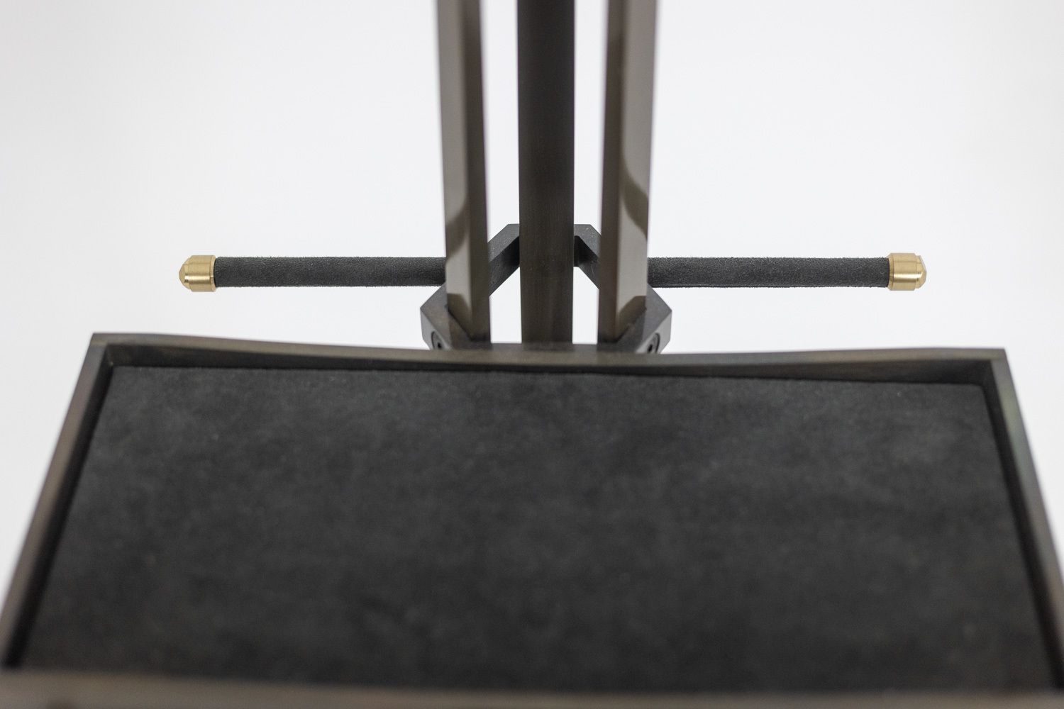 photo for sale Valet In Brass, Steel And Leather. Contemporary Work.