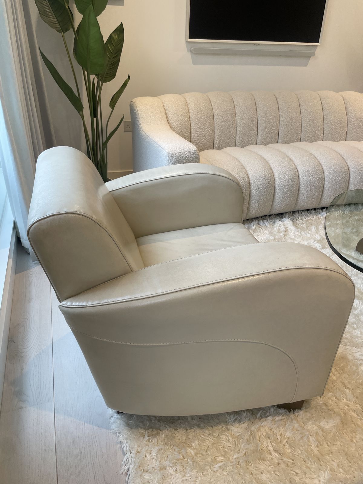 Italian Leather Art Deco Style Armchair photo 250.0