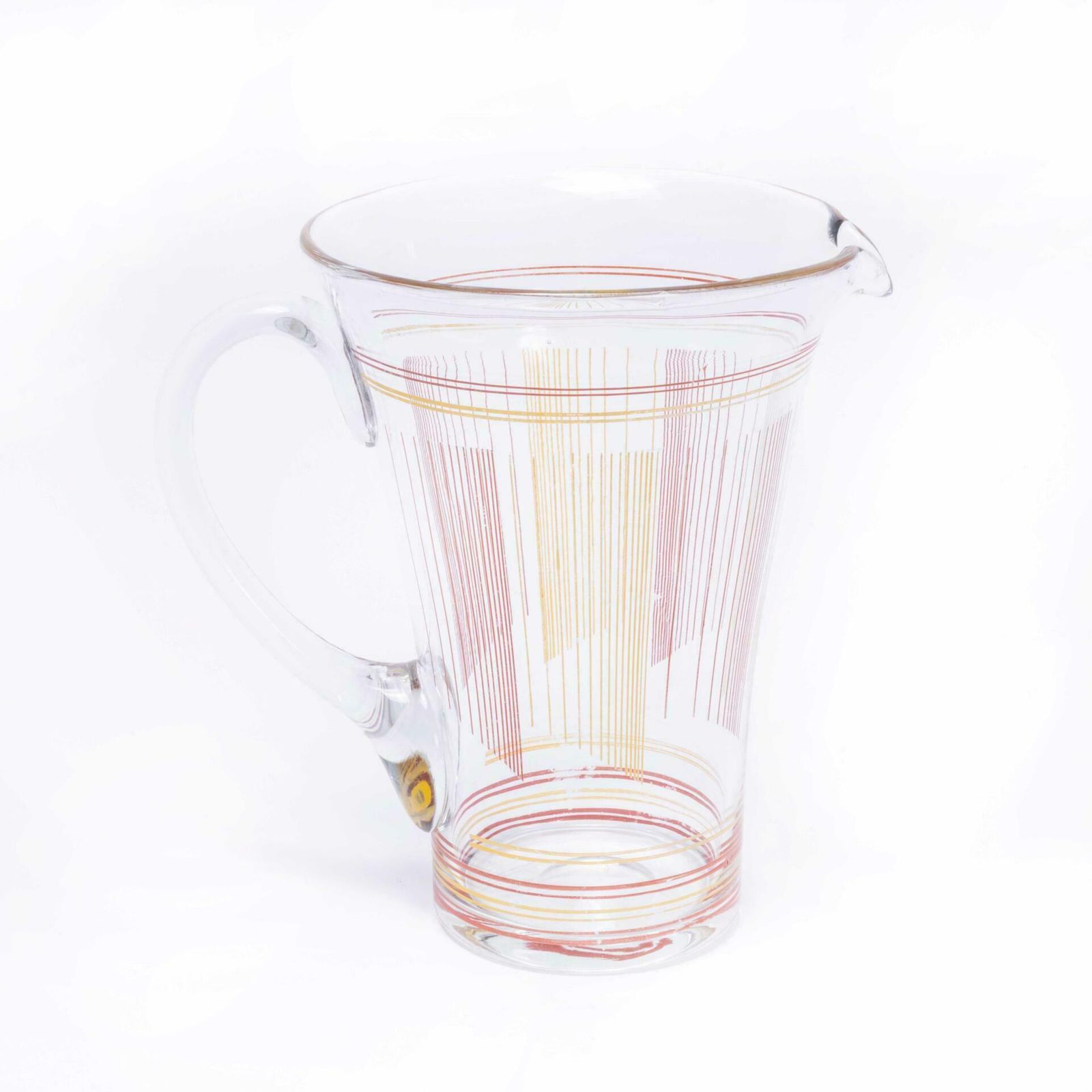 Mid Century Scandinavian Art Glass Enamelled Jug photo for sale