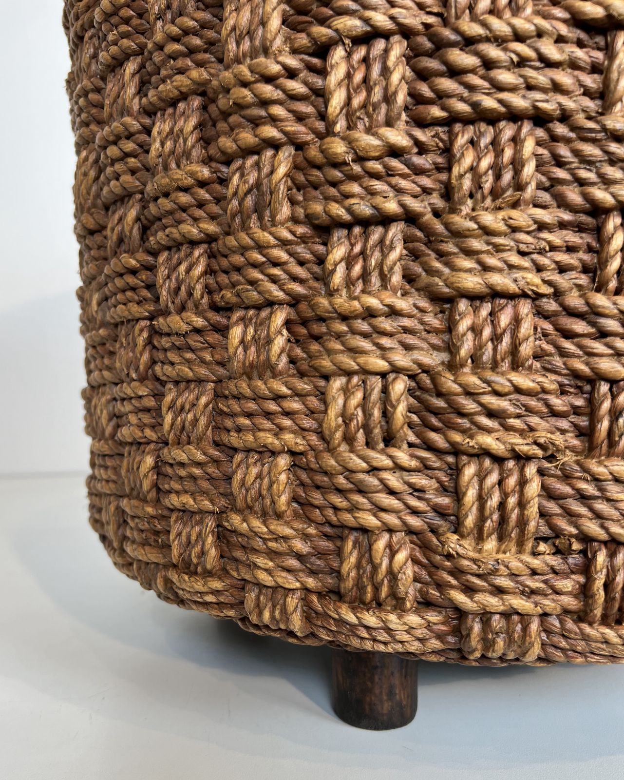 photo vintage Rope Stool In The Style Of Audoux Minet