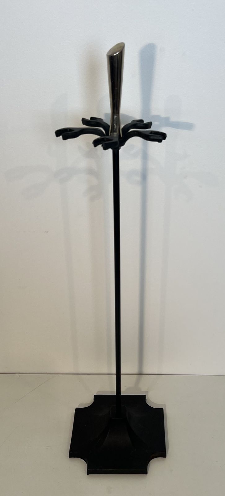 Black And Chrome Lacquered Metal Design Fire Kit photo 1150.0