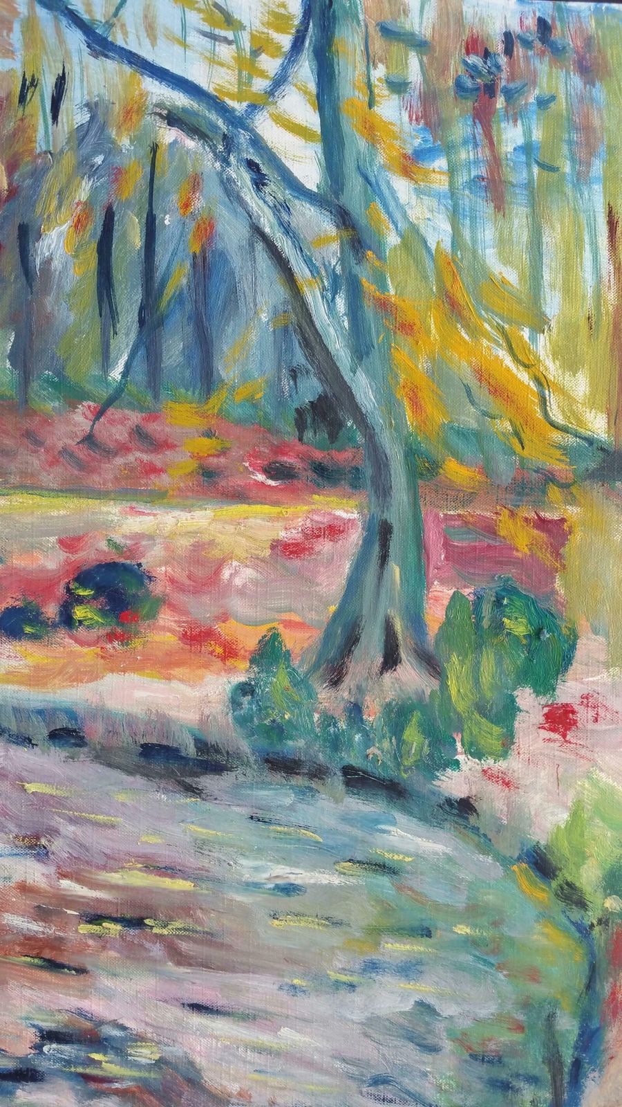 Unknown20th Century French Oil Painting Provence Woodlandlate 20th Century photo buy