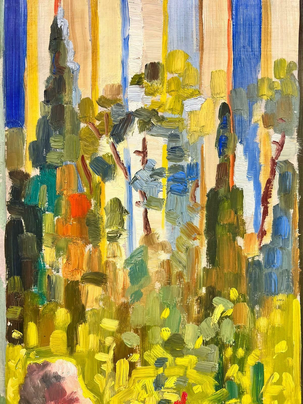 Josine Vignon1970's Lady Looking At View The From The Window French Post Impressionist Oil 1960's photo vintage