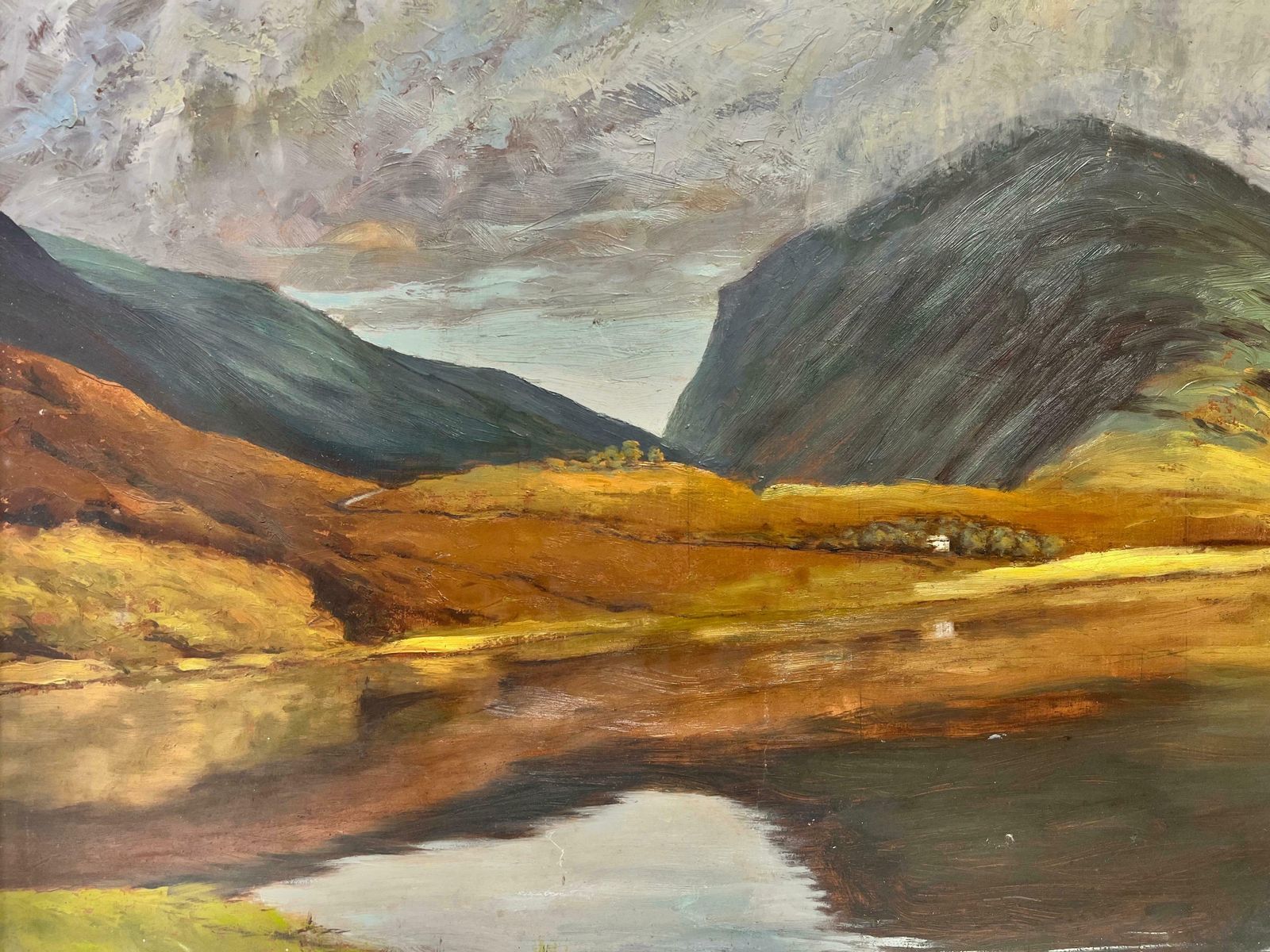 Robert Hoggbuttermere Lake District Moody & Atmospheric Landscape Clouds Over Lake, Signed photo vinterior