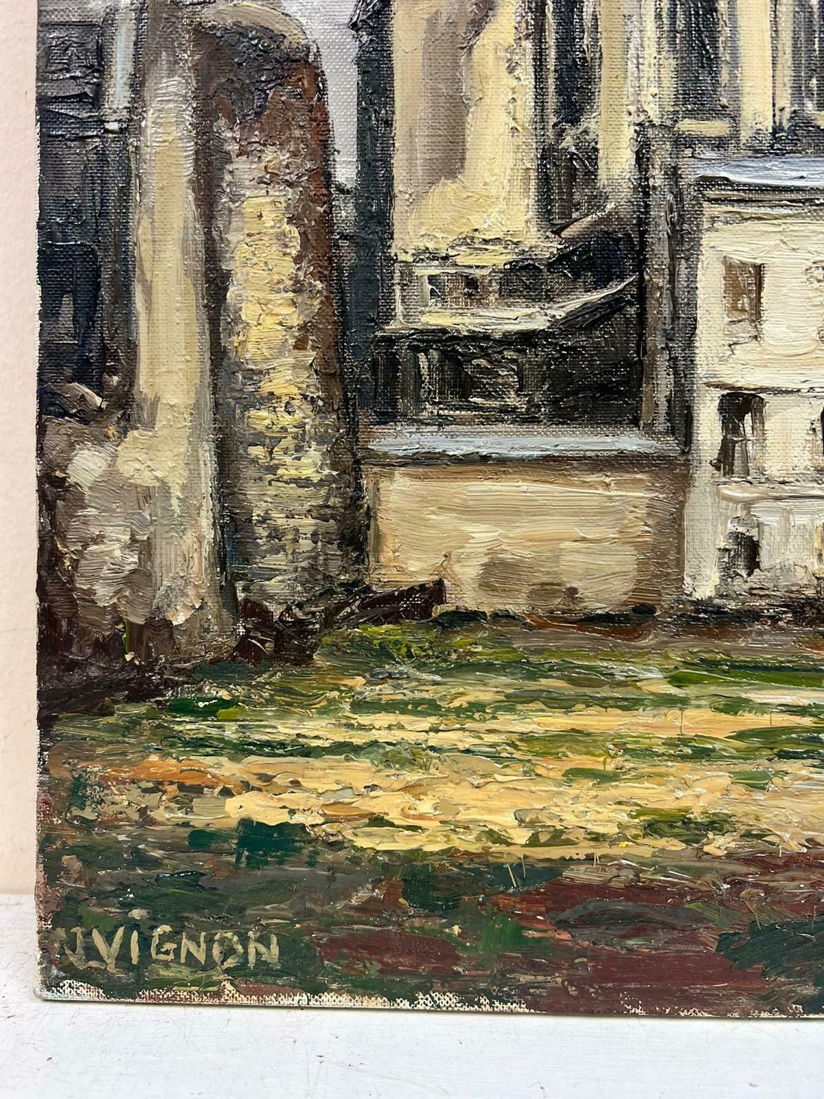 Josine Vignonst Pauls Church French Post Impressionist Signed Oil 1960's photo Art