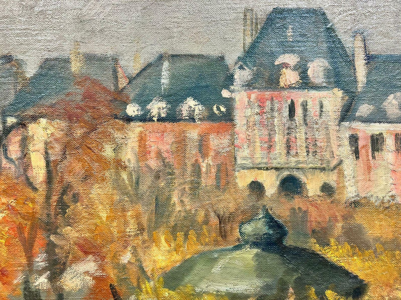 Josine Vignonautumn At Le Maris Park Paris Landscape French Post Impressionist Signed Oil 1960's photo Art