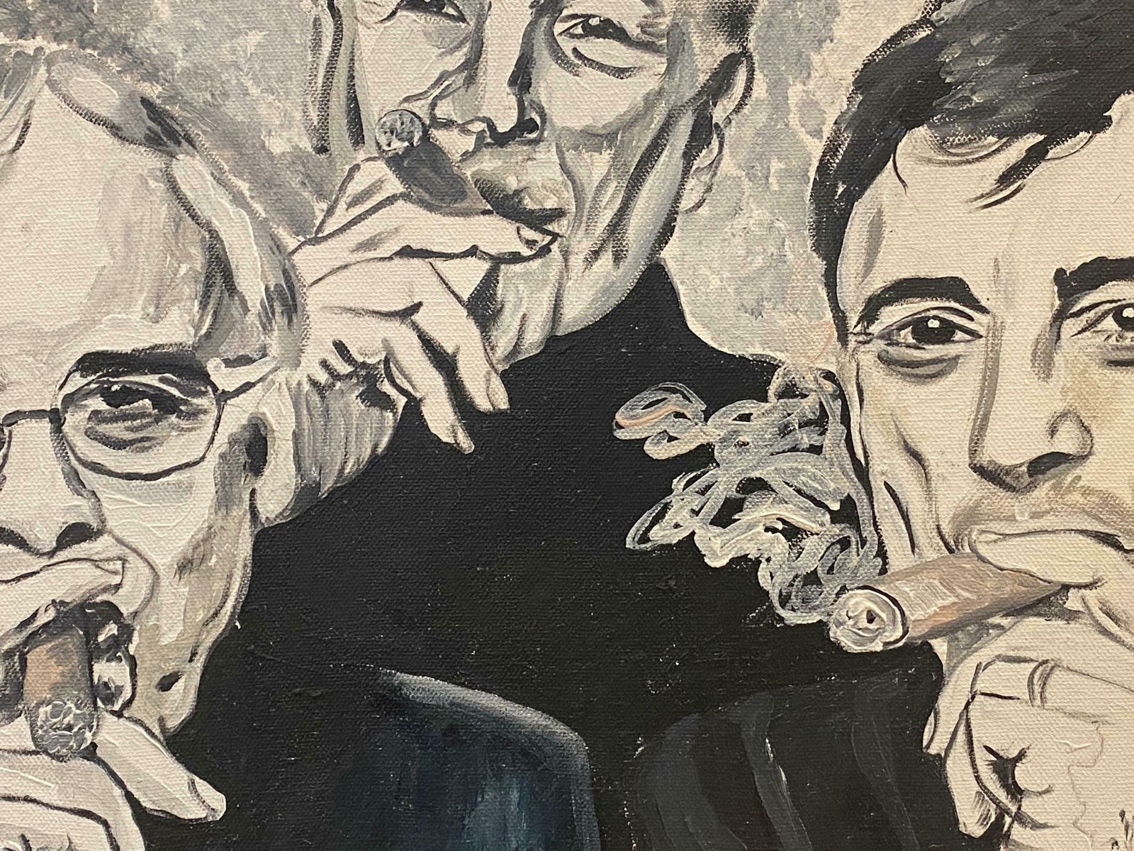 Unknown French Oil   Portraits Of Cigar Smokers Trioc. 2005 photo 3936.0