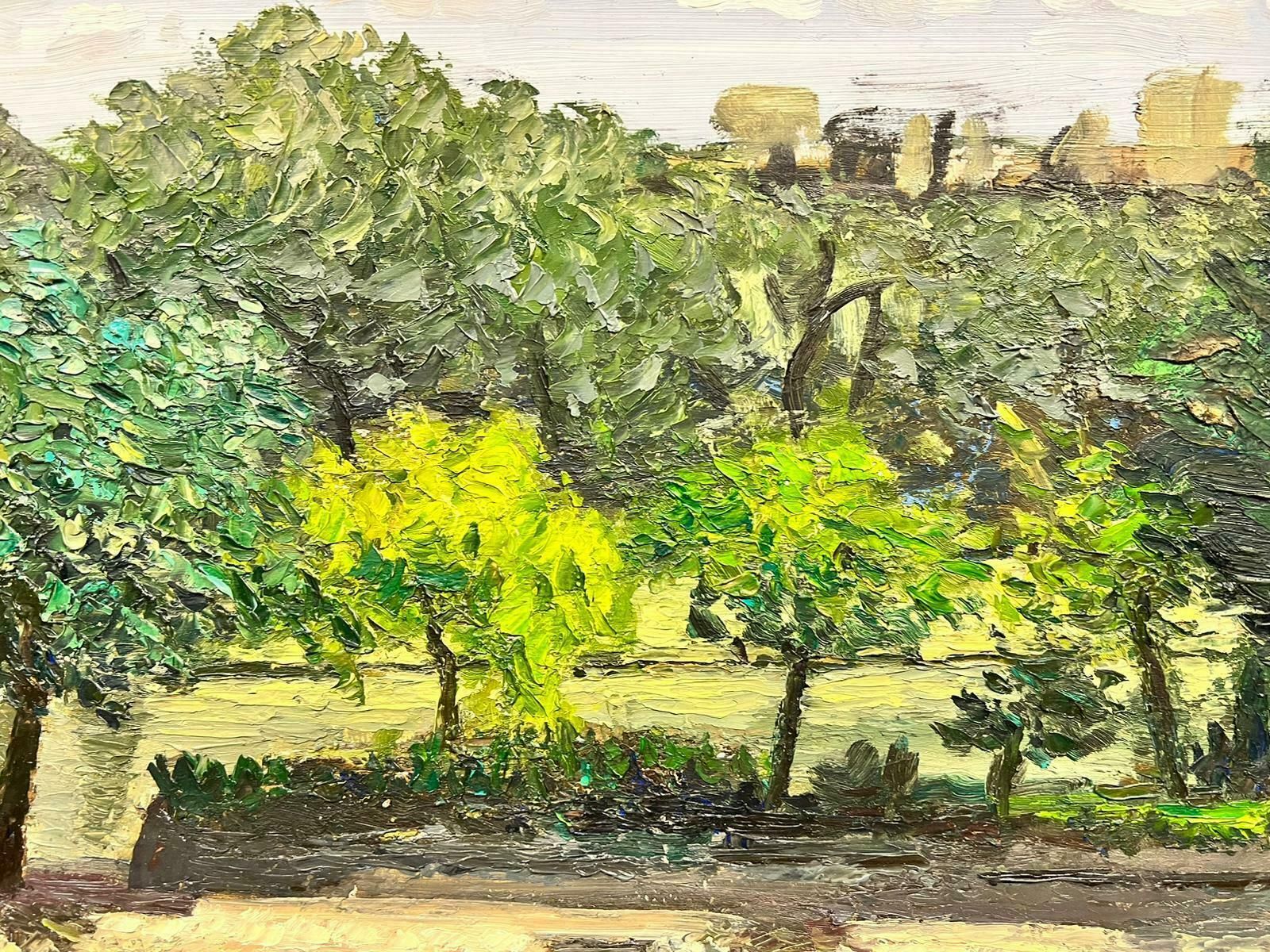 Josine Vignonspring Time Down By The Peaceful River Thick Oil Impasto Landscape1960's photo Art
